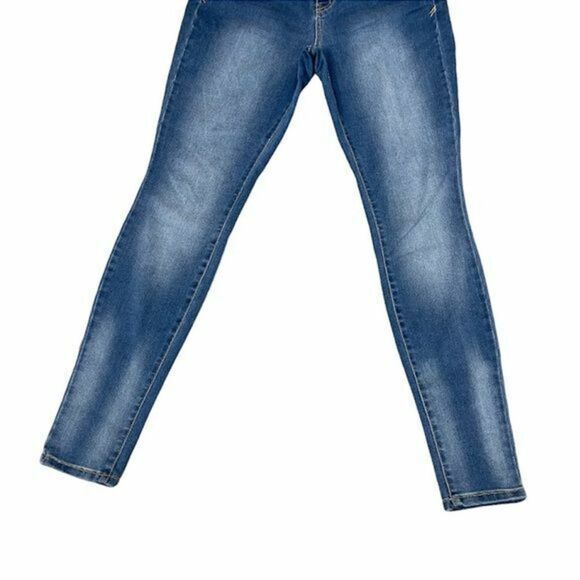 Mudd Women Blue Jeans Sz 11 Skinny Love Peace Happiness - Picture 6 of 9